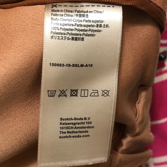 Scotch & Soda Women's Pink Checked Bomber Jacket - Picture 5 of 8